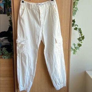 White cargo pants from Adika